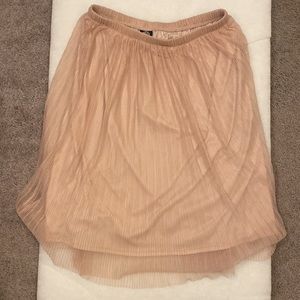 Pink Pleated Bobeau Midi Skirt